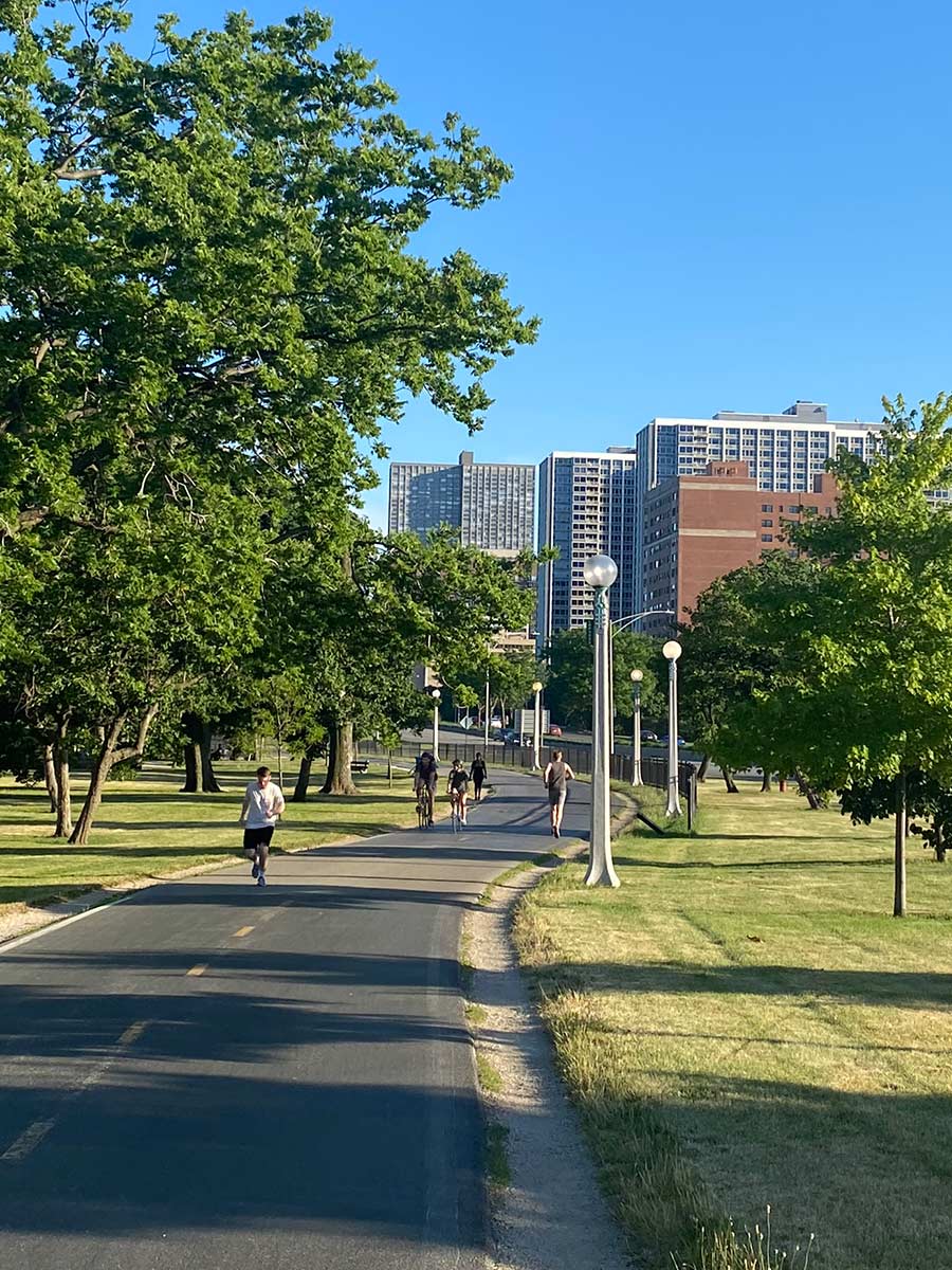 people running on trail