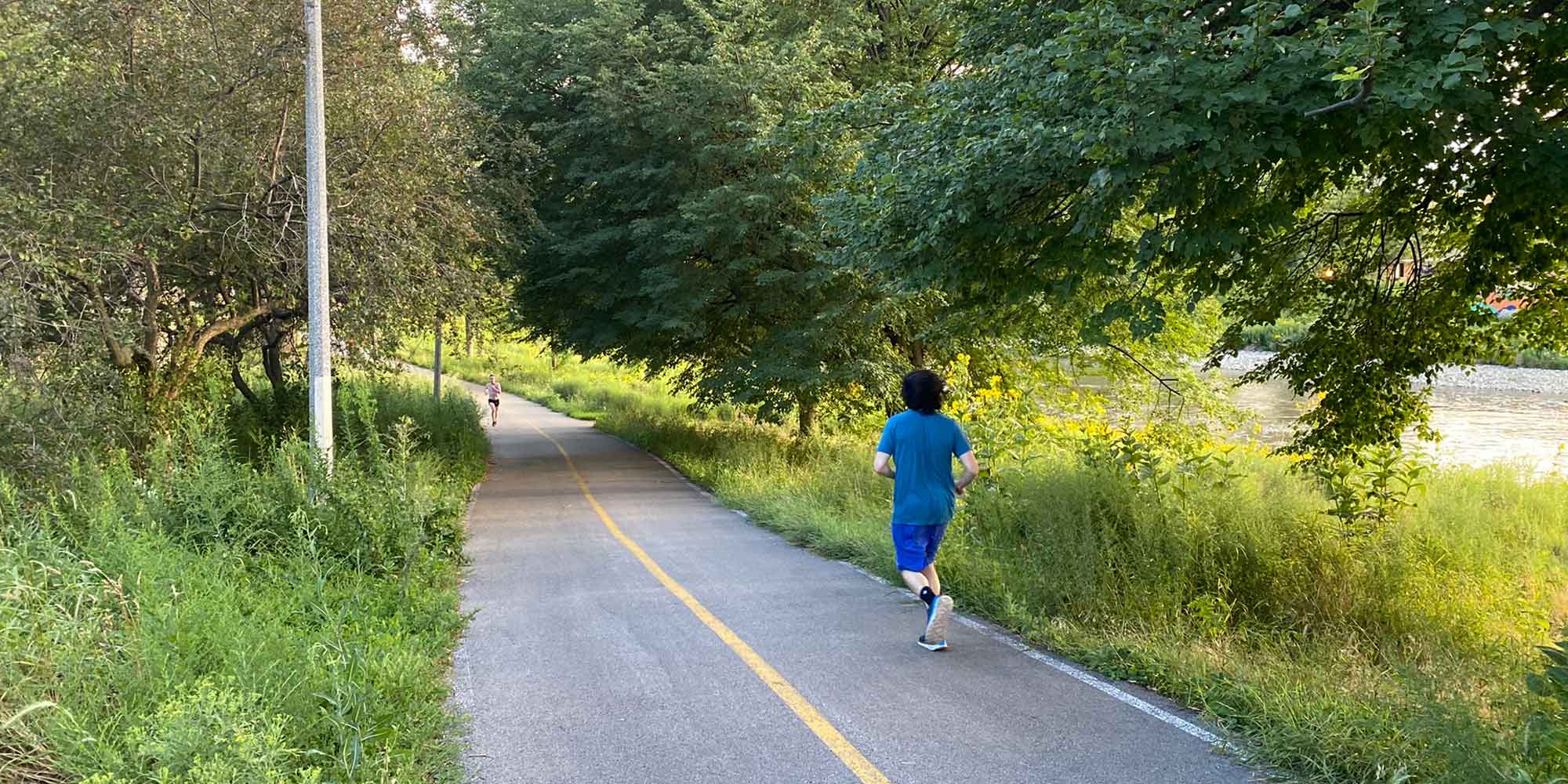 people running on trail